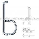 stainless steel material Shower Door pull Handle bar RSP-04