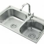 stainless steel sink with two bowls stainless steel kitchen sink with drainer Ot-9403