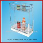 Stainless Steel Two Layer Cabinet Wire Kitchen Storage Drawer Basket WF-AB160 WF-AB160