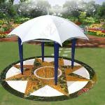 Steel Garden Shade Strech Membrane Tent MEM-261