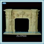 Stone Carved Artificial Fireplace Flames With Flower JS-FP068