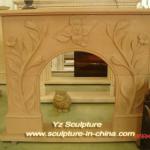 Stone Fireplaces Statues Carvings FPS-C031