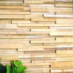 Teak Natural Wall Panel Ledges Stone