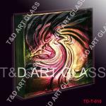 Textured colored glass brick TD-T-010