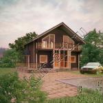 Timber house set 124m2