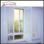 Timber material 89 MM louver Wood Plantation Shutter MSJ1349