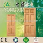 top quality 6 panels oak,pine,paulownia solid wooden door made in china YXW-999