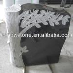 Tree shape Shanxi black granite tombstone 2-1162