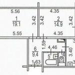 Two-bedroom apartment for long lease by owner, Moscow, Russia.