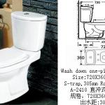 Two Pieces Or One Piece Toilet Bowls, P And S Trap A2410