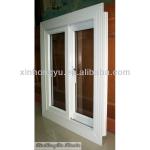 U PVC 3 tracks interior sliding window with decoration frame E13