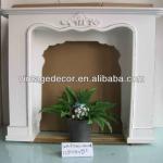 Vintage furniture wood fireplace mantel in white LWYW5134