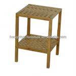 walnut wood 2 tier bathroom shelf HY-S1936