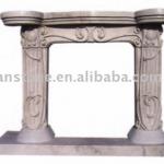 White carved marble fireplace mantel FP602