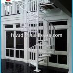 white color spiral staircase for industrial stairs 9004-5