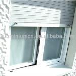 White colored aluminium windows with security shutters 6063 6063