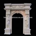 White Marble Door Surround Carving HT-A-MT011