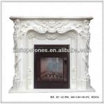 white marble fireplace guangxi white