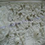 white marble flower relief carving TYR110