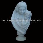 White Marble Mother And Son Bust Statue HT-H-TX085