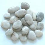 white polished pebbles b2502