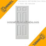 White Primer Coating 6 Panel Oak Textured HDF Moulded Door Skins CN6