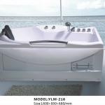 White Small Size Whirlpool Bathtub Single Person Massage Bahtub YLM-216