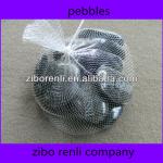 Wholesale Black Polished Natural Pebble for Garden Decor RLL2191