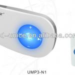 wireless mp3 and learning code doorbel, deaf doorbell light,loud wireless doorbell UMP3-N1