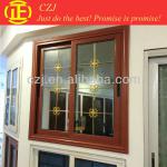 wooden aluminum profile sliding window grill design sw-01