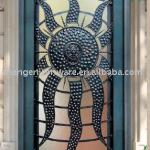 Wrought iron entry door sunrise design iron door SD05