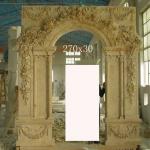 Yellow marble decorative door surround PFM-DSD-001