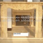 yellow marble fireplace,artificial fireplace mantel,cheap fireplace mantel LA-FP36