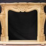 yellow marble fireplace surround YXFP-