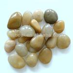 Yellow polished pebbles b2502