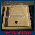 Yellow square travertine shower tray Yellow square travertine shower tray