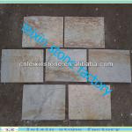 yellow stone /yellow slate stone tile/rough-rubbing slate stone tile ZRM-014