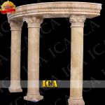 yellow travertin column design home decoration YZP0037 YZP0037