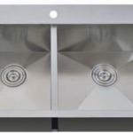 Zero radio topmount double bowl handmade stainless steel kitchen sink MS505 MS506