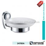 zinc alloy bathroom accessory glass soap dish holder 24785A 24785A