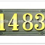 Zinc alloy house doorplate, 4 numbers door plate YD(L)-489